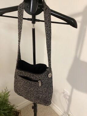 The Sak Black & White Patterned Crossbody Shoulder Hobo Bag